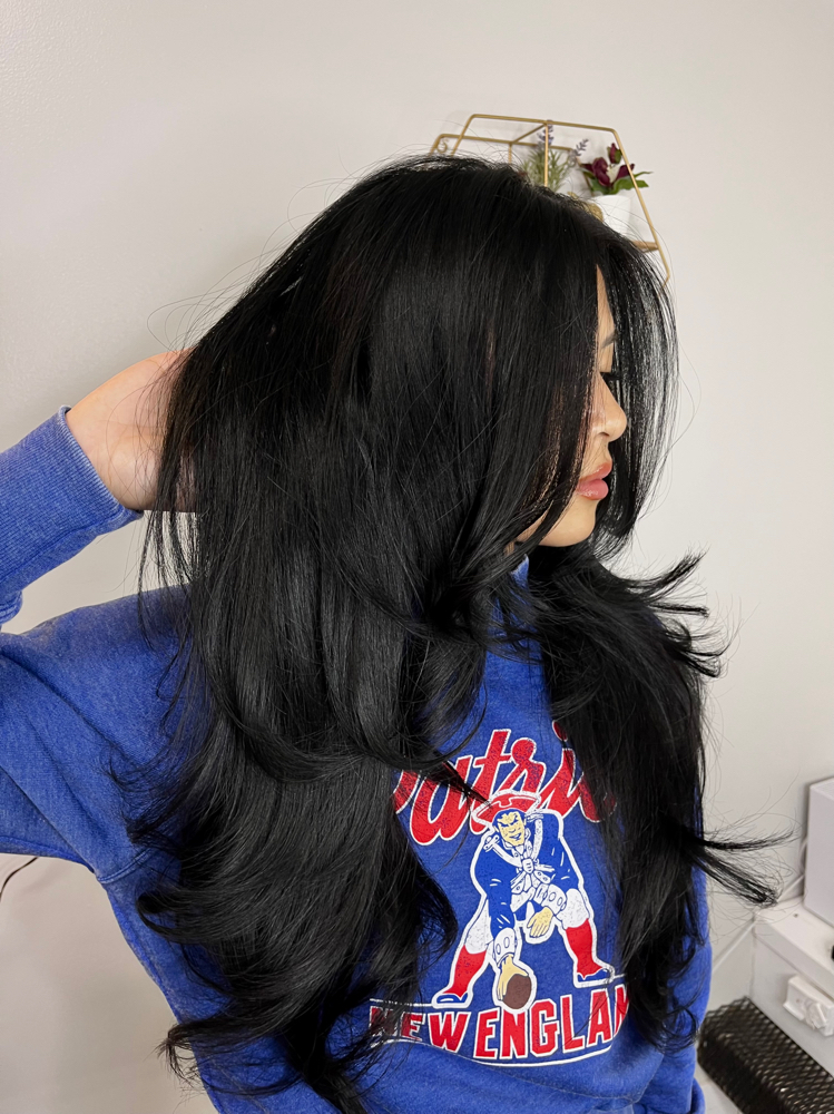 Long/Thick Haircut & Blowdry