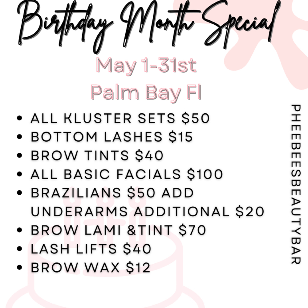 BROW TINT DEAL MAY 1-31st at Pheebeesbeautybar in Palm Bay, FL
