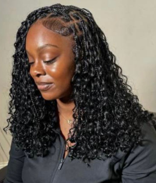 Knotless Bohemian Bob Human Hair