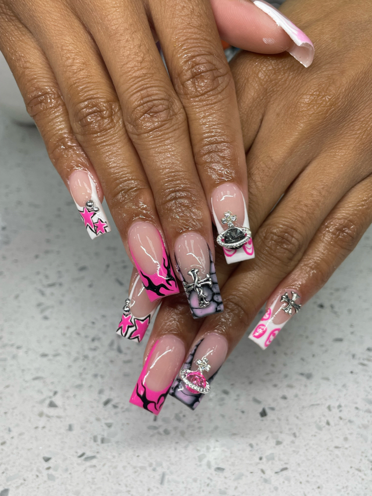 Full Set, Designs On 6-10 Nails