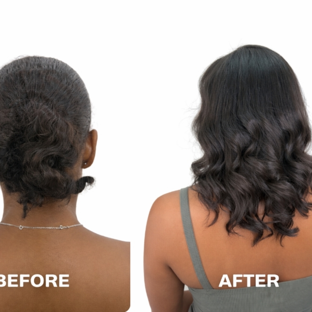 New Client Silk Press Experience at The Pink Comb in Frisco, TX
