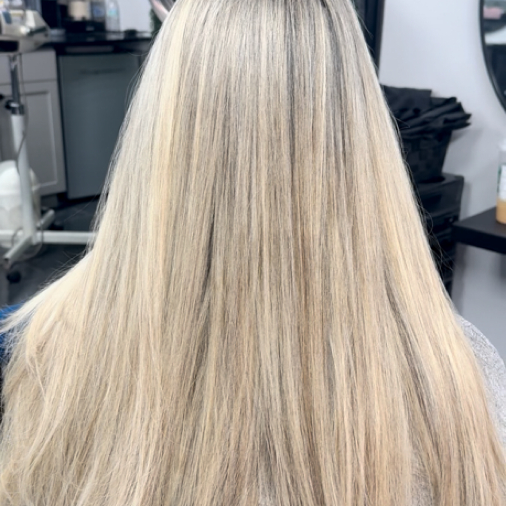 Full head blonde at Hairbyfendi in Brooklyn, NY