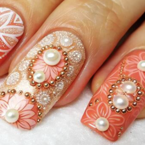 Detailed Nail Art at The Tarnished Brush Nail Studio in Sanford, NC