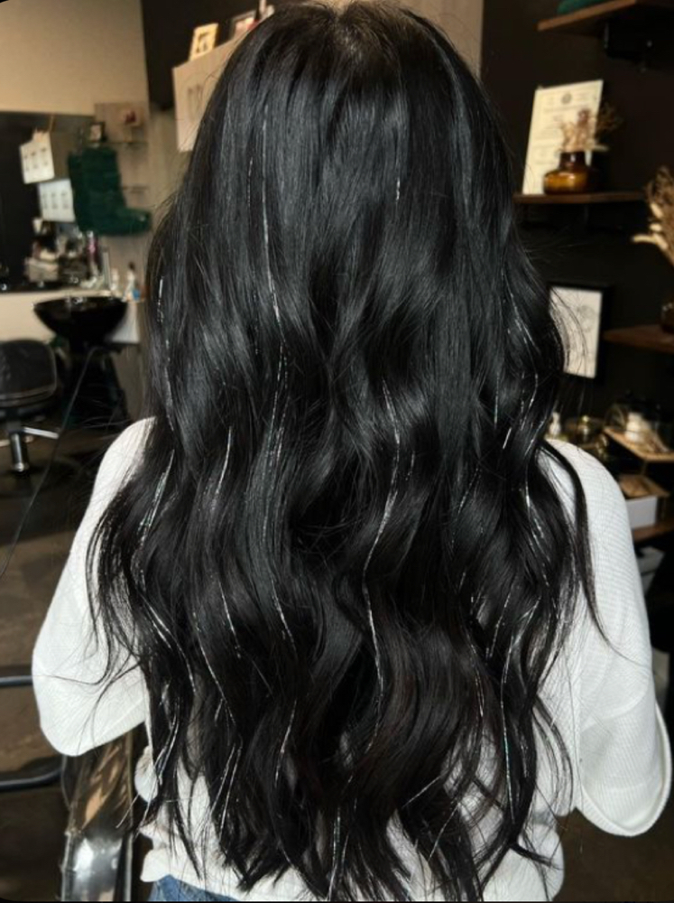 Handtied Tinsel at Beloved Beauty Salon in McAllen, TX