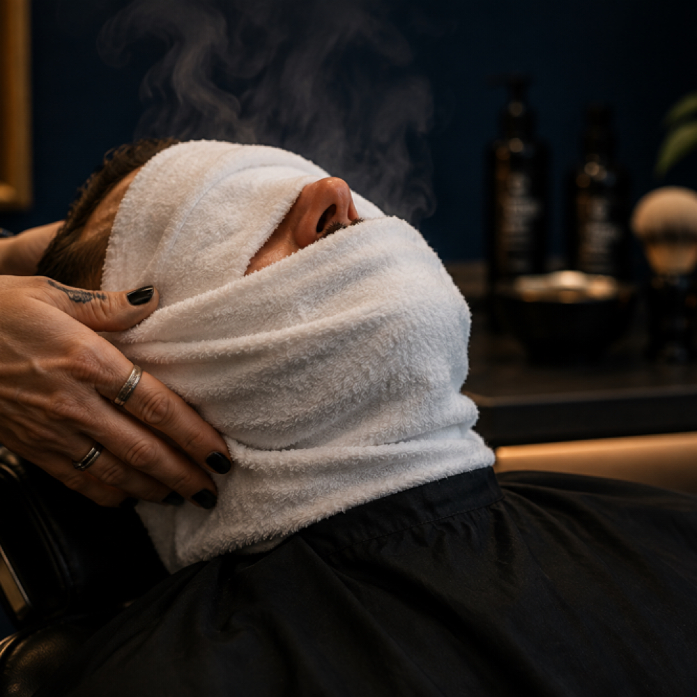 Hot Towel Straight Razor Shave at Sage & Scissors Studio in Charlotte, NC