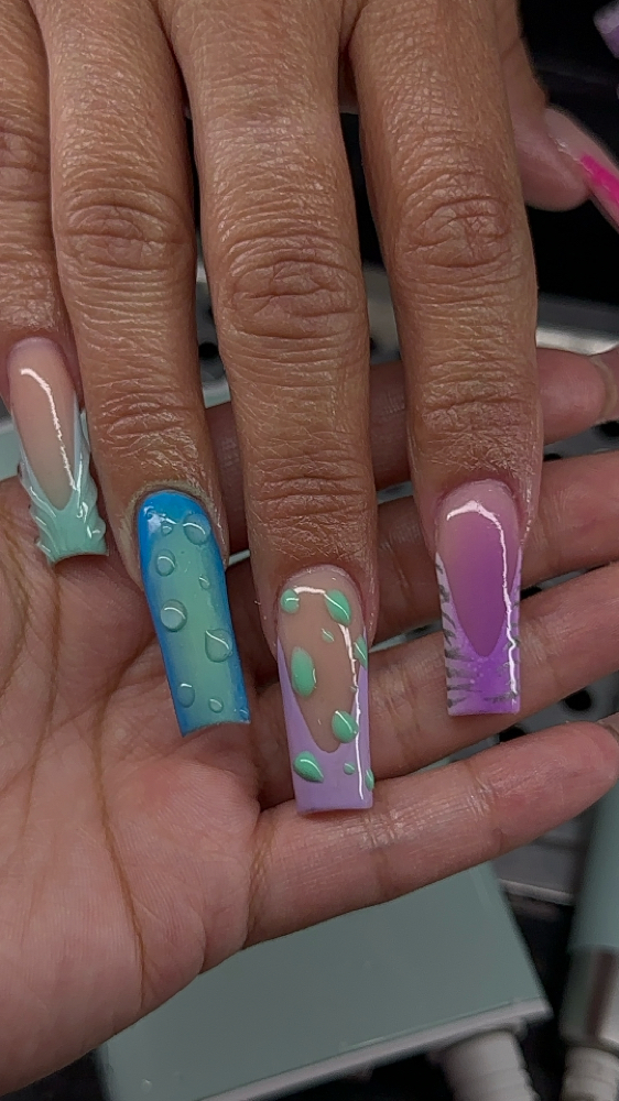Long acrylic fill