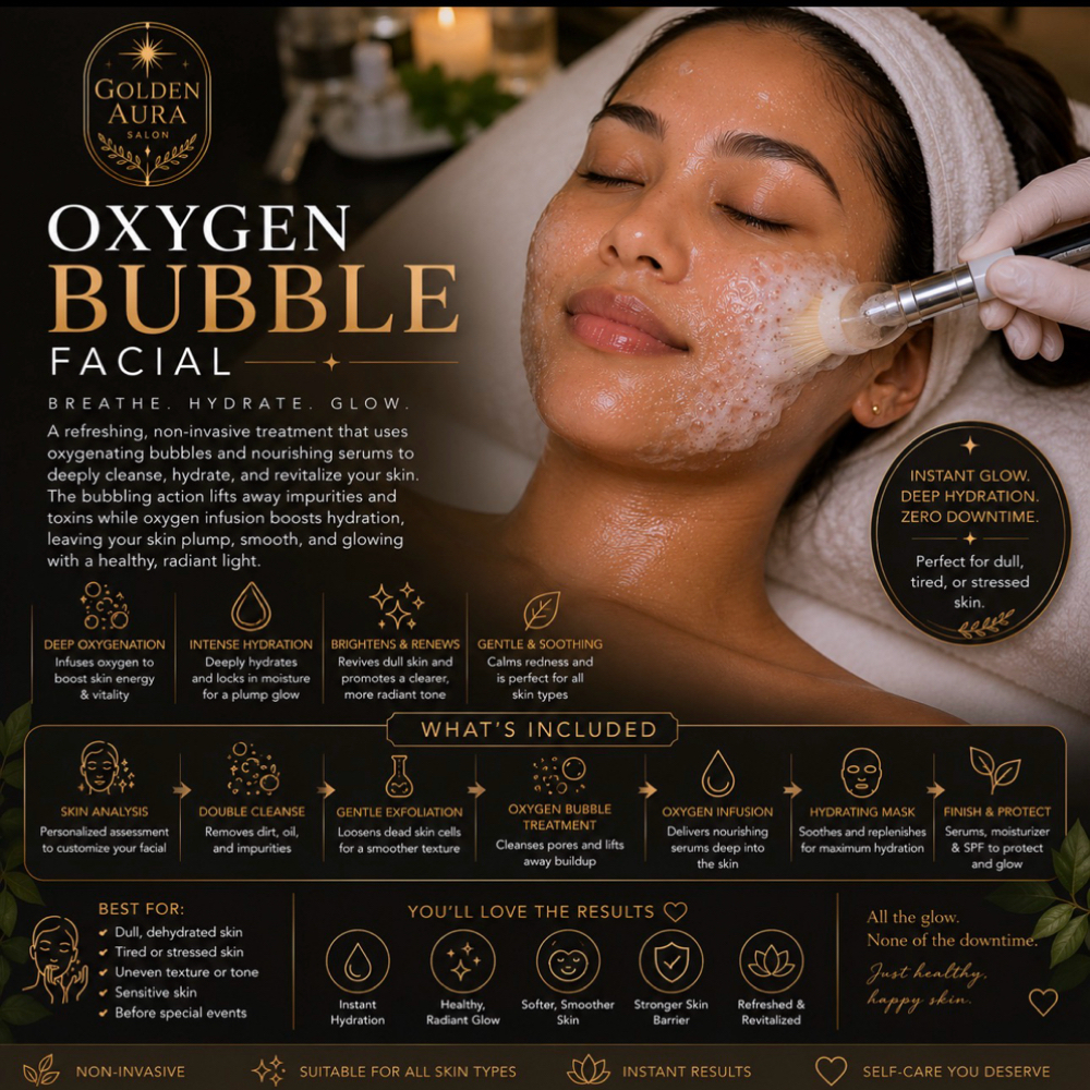 Oxygen Bubble Facial at Golden Aura Salon in Concord, CA