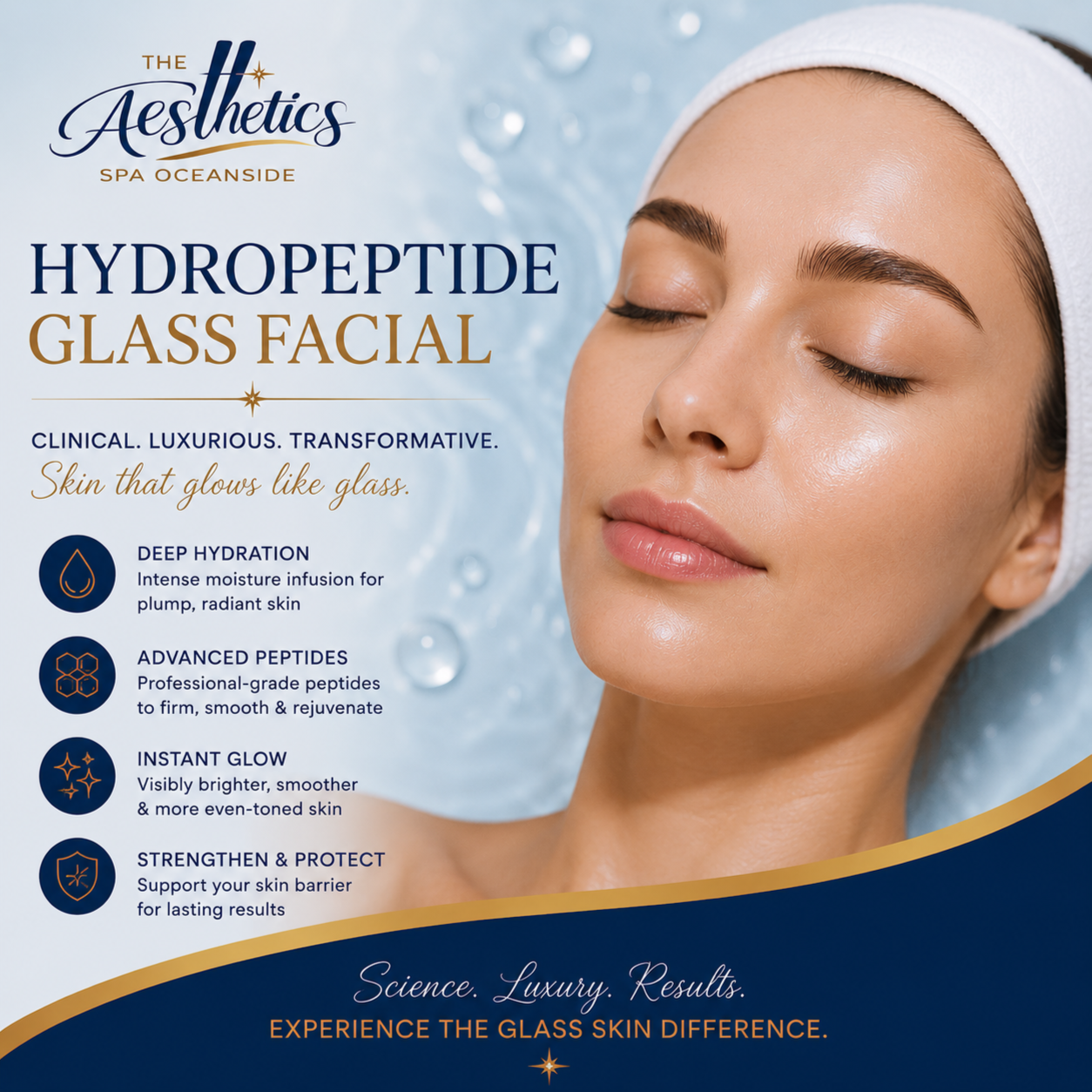 HydroPeptide Glass Facial at The Aesthetics Spa in Oceanside, NY