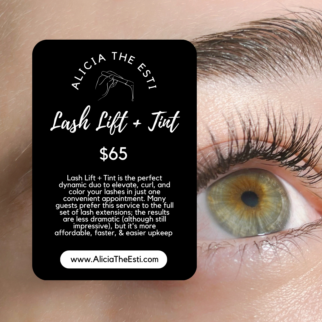 Eyelash lift + Tint