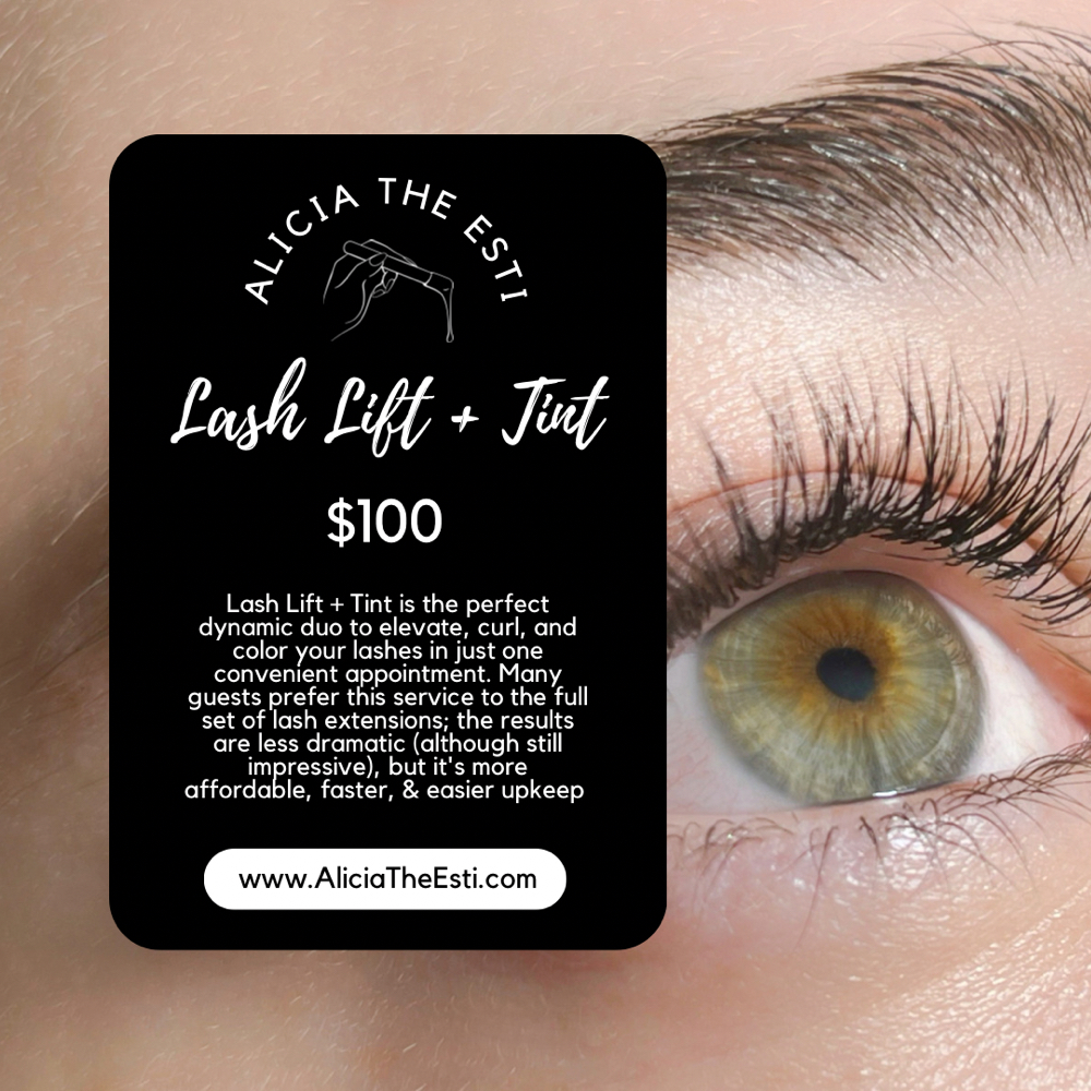 Eyelash lift + Tint at Alicia The Esti in Palm Springs, CA