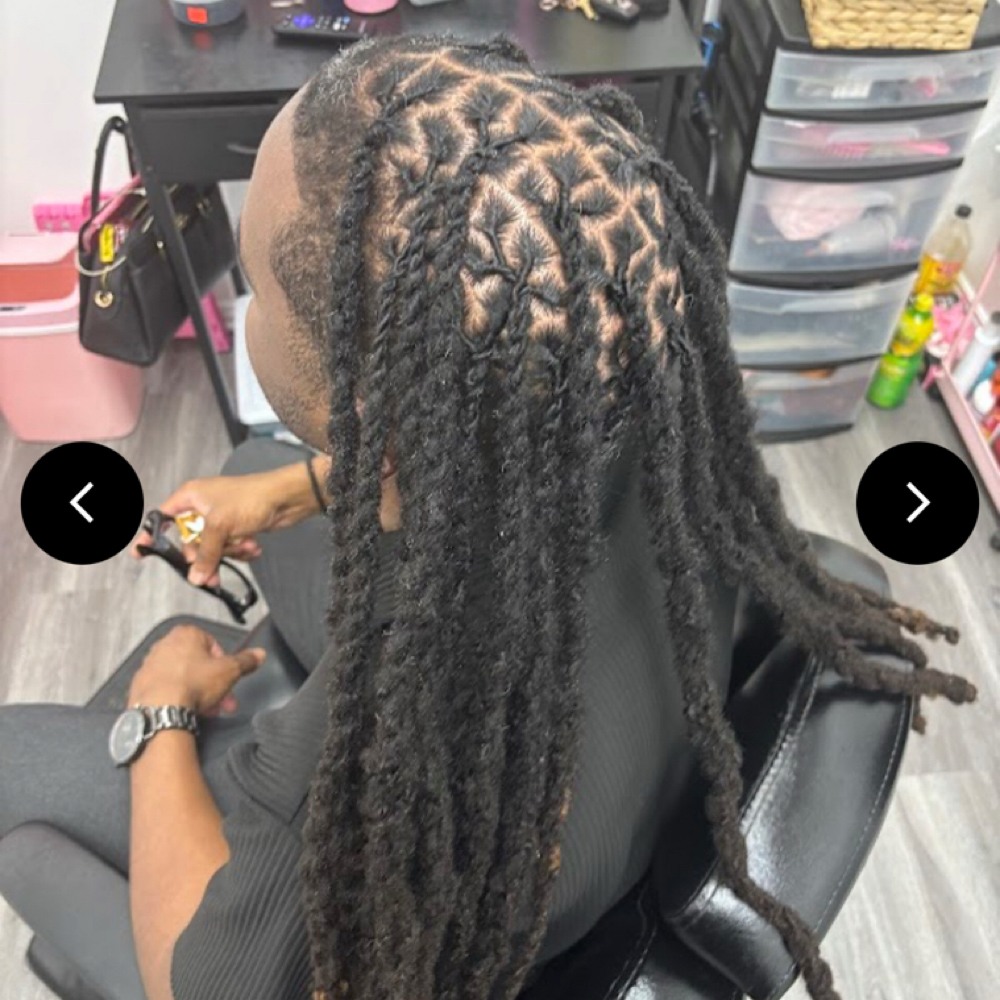 Palm Roll w/ 2-strand(pastshoulder) at AllThingzNatural in Katy, TX