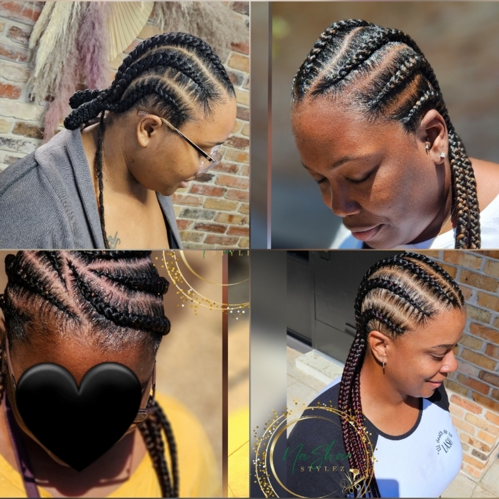 Feed in braids at NaShae Stylez in Pensacola, FL