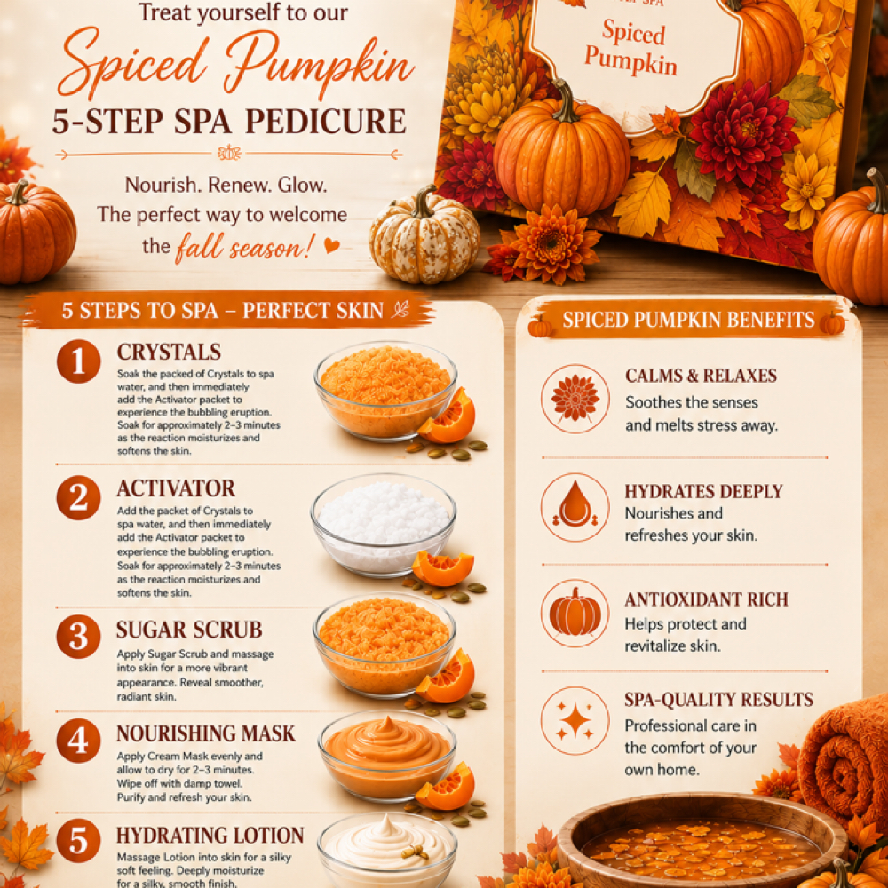 Spiced Pumpkin Bubble Spa Pedi- Gel at Minh’s Beauty Spa in Rensselaer Falls, NY