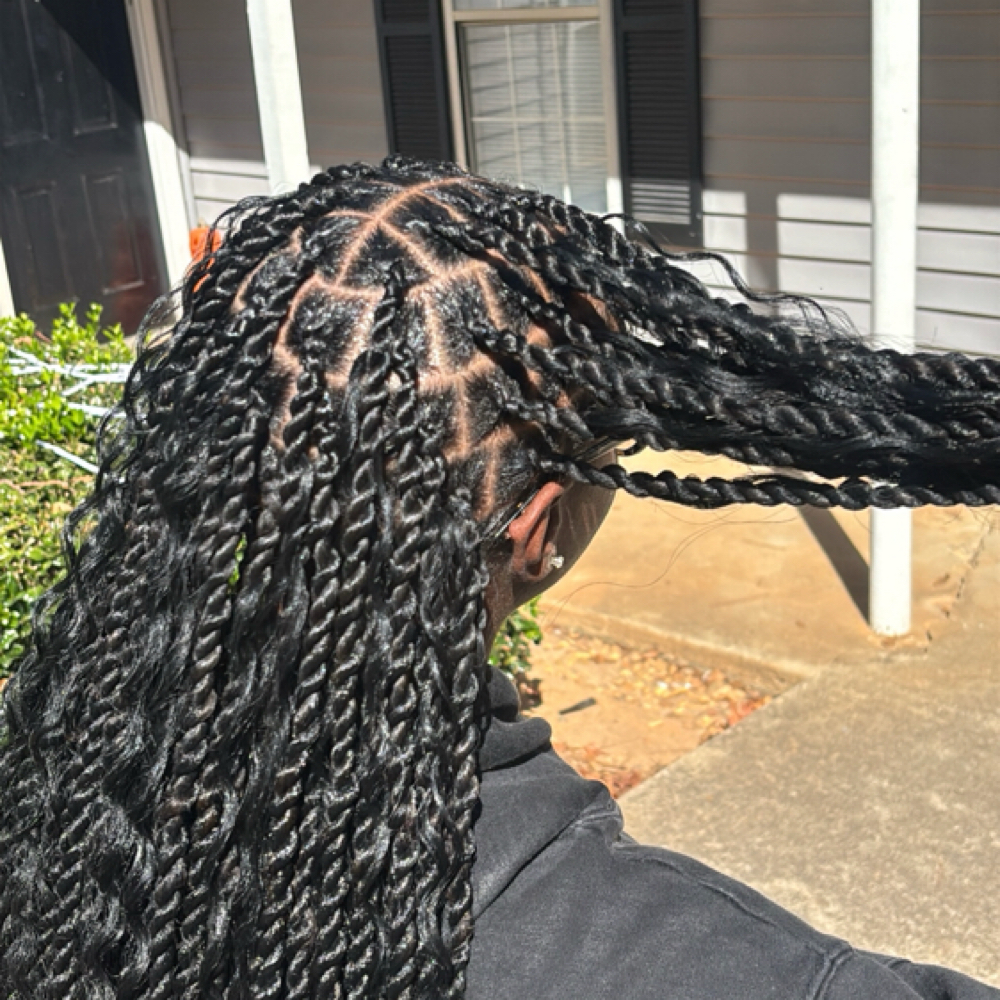Medium Island Twist - Mid back at Knotless By Mya in union city, GA