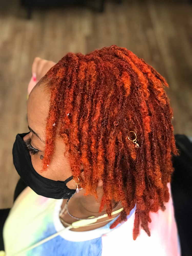 Loc Double Process Color-Chin Length or Shorter