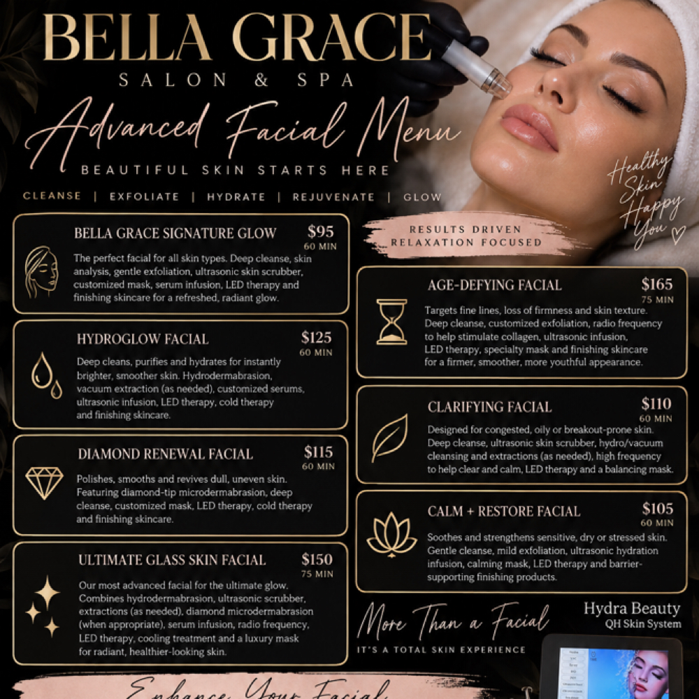 Advanced Facials at Bella Grace Salon & Spa in Portsmouth, OH