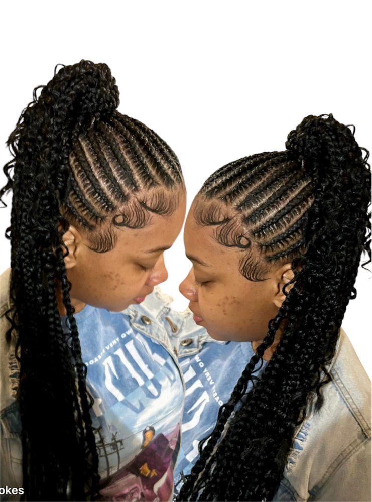 Stitch Braid Boho Ponytail (Medium)