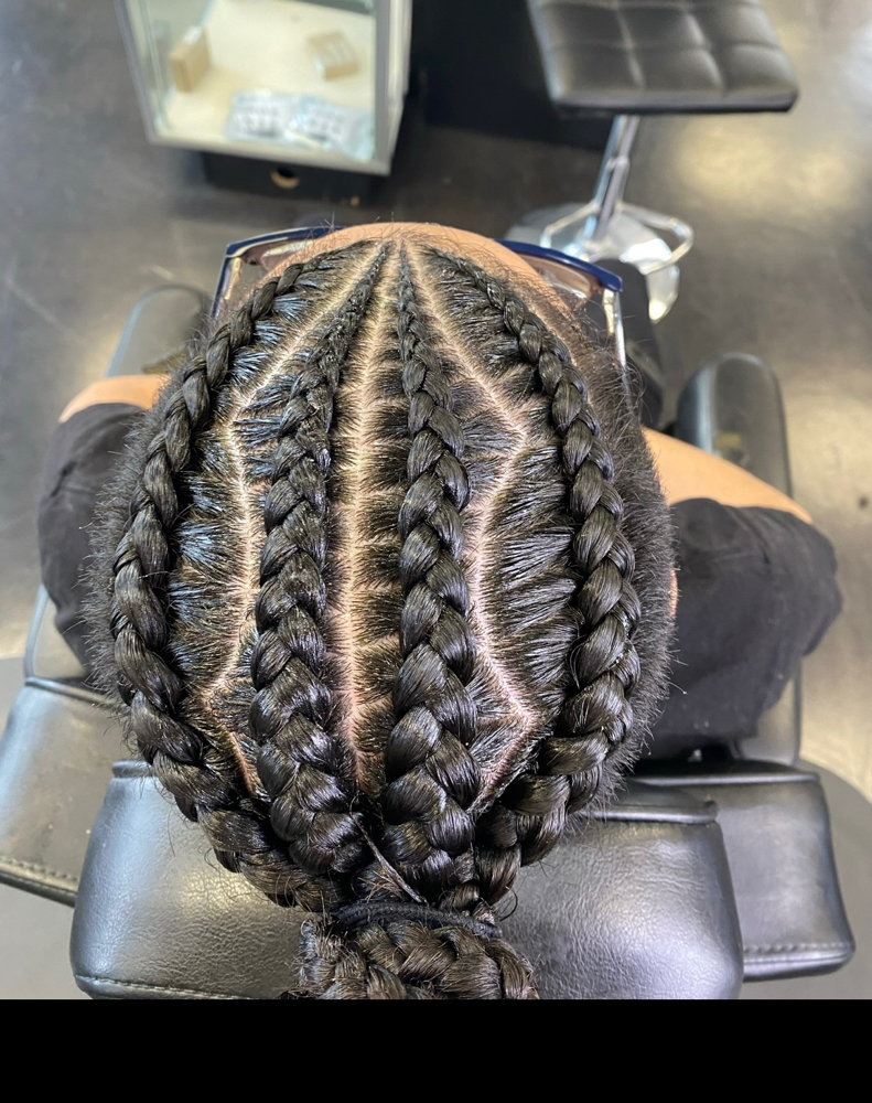 Half Head Cornrows