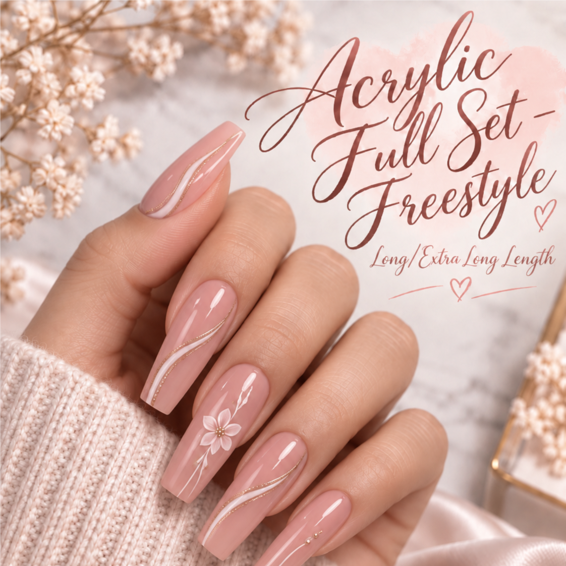 Full Set - Freestyle (Long/XLong) at Forté Nail Spa in Toledo, OH