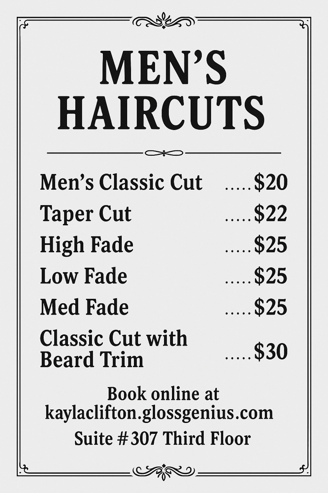 Mens Haircuts at BLEND&BLOOM FULL SERVICE SALON BARBER SHOP LLC in Chickasha, OK