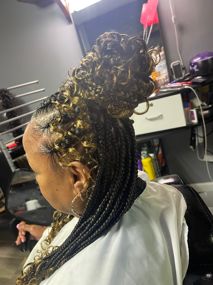 Half Up Knotless at A Touch Of Class II in Farmville, VA