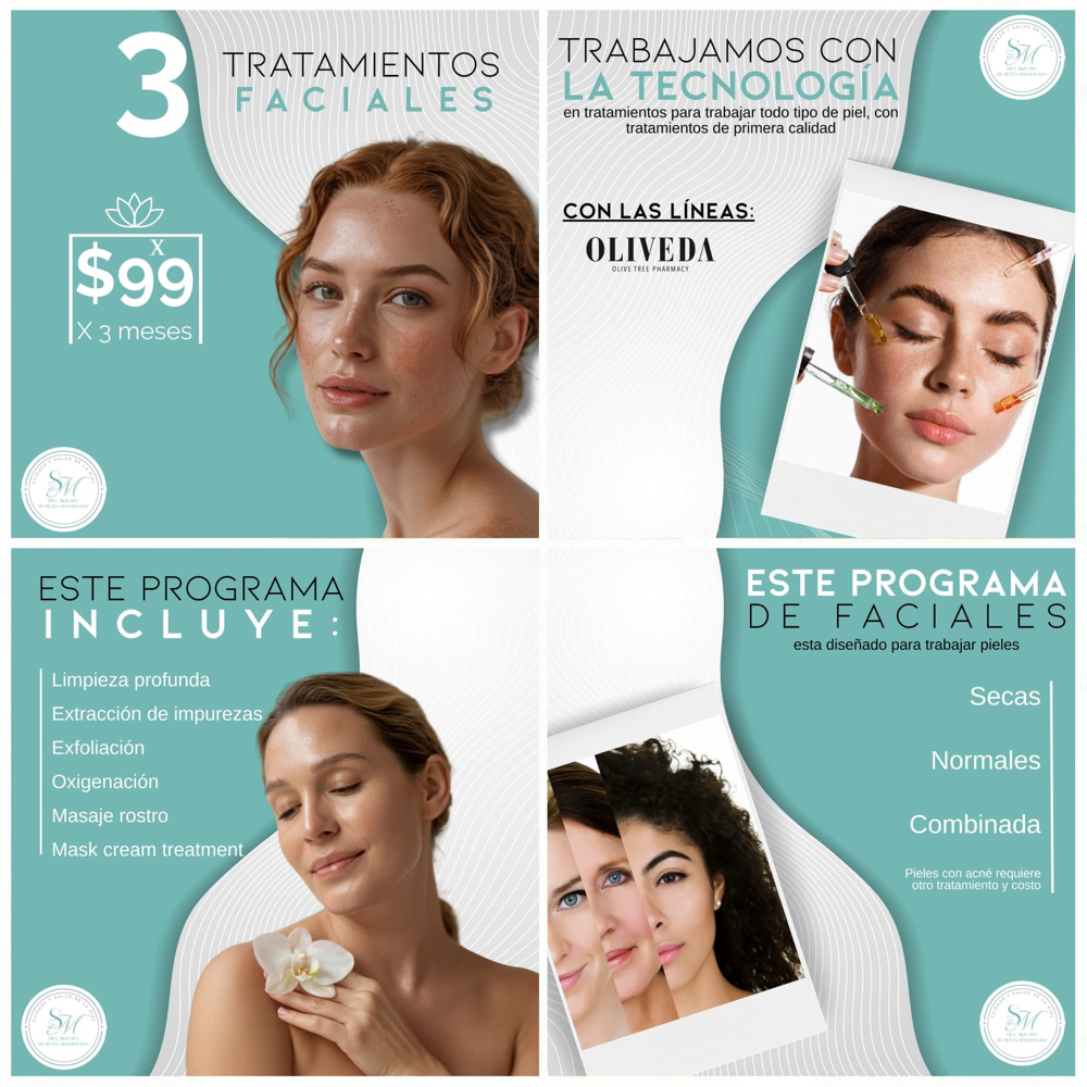 Paque De 3 Tratamientos Facial Por