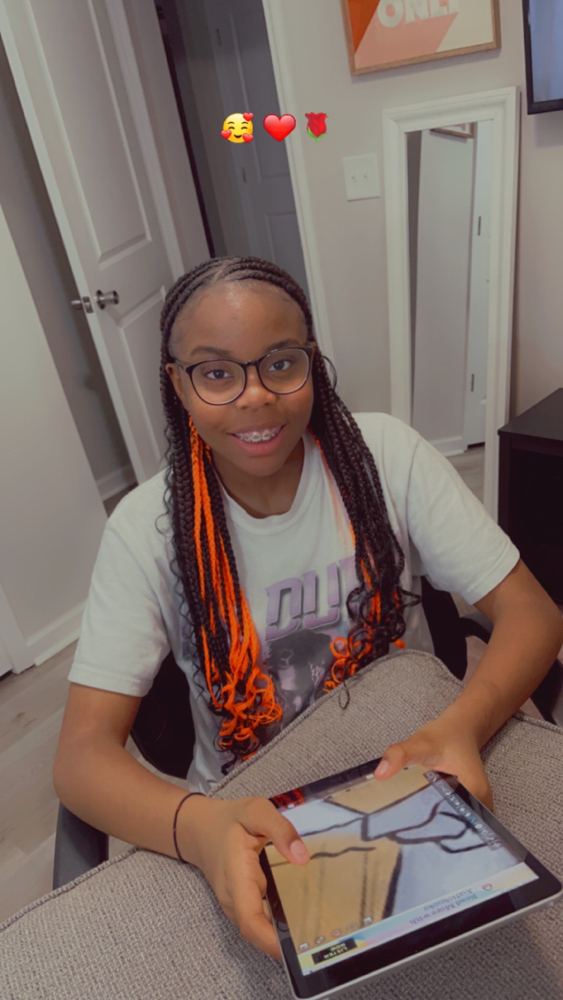 Scalp Braid With Indivuals