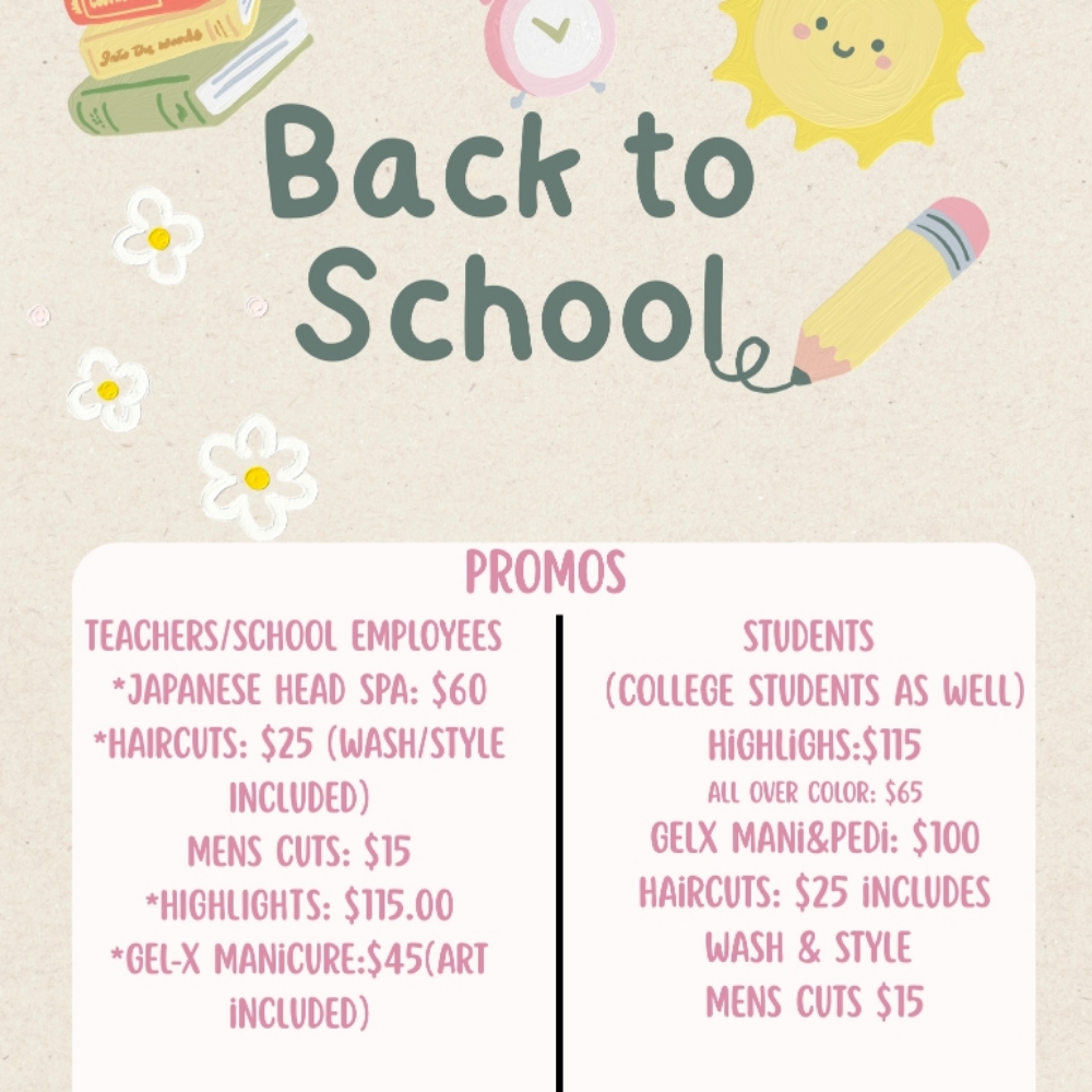 Back To School (Teachers/schl Empl) at Beauty And The Beard Salon in Mcminnville, TN