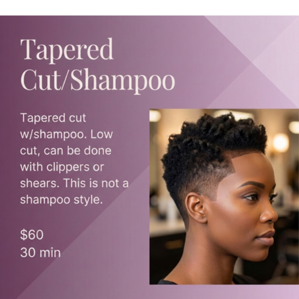 Tapered Cut/Shampoo at Hair by J’Rena’ in Lawrenceville, GA