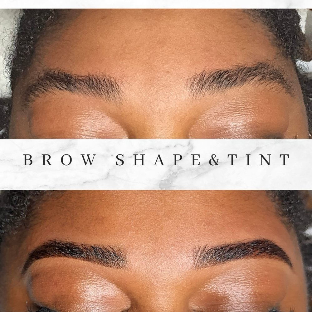 Brow Lamination With Tint And Shape