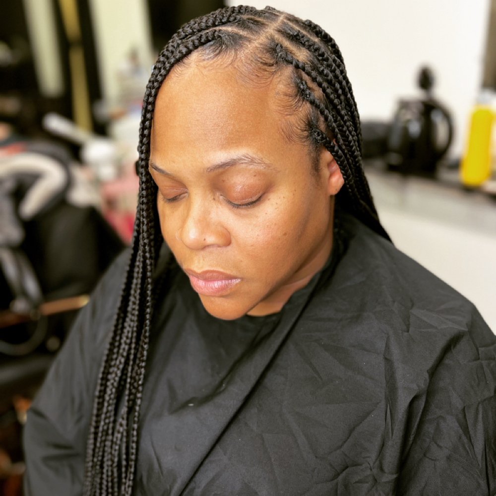 Signature Knotless Braids (Smedium) at Paradisestylez in Southfield, MI