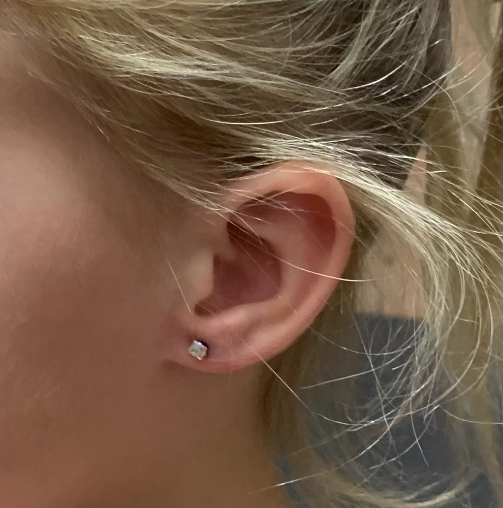 Earlobe piercing: 4 Years Old+