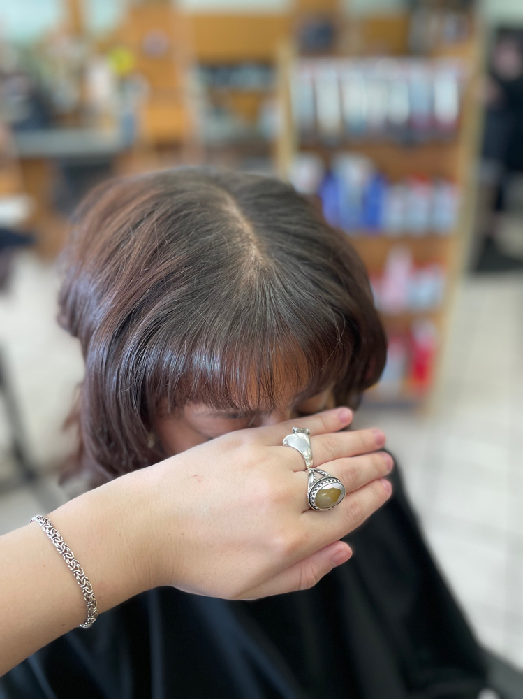 Bang trim at Let’s Dye Together with Alice in Gulf Breeze, FL