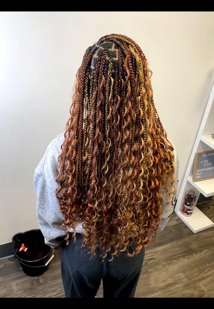 Medium Boho Knotlessbarids at StephStyles in Arlington, TX