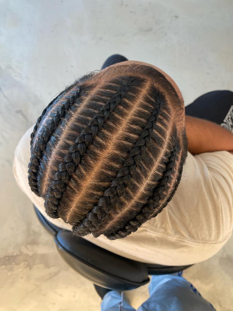 6 Braids (no hair added)