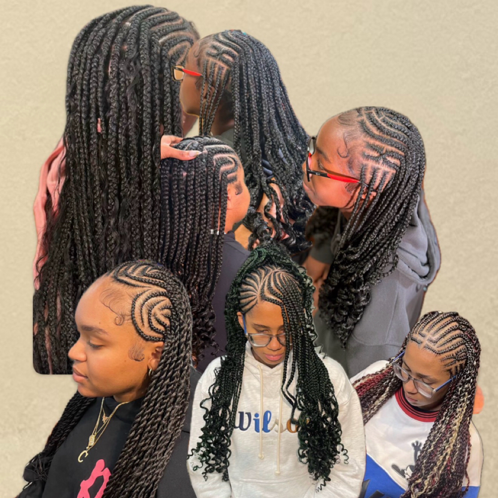 1/2 Feed-In & 1/2 Knotless at Stylesby.anna in Los Angeles, CA