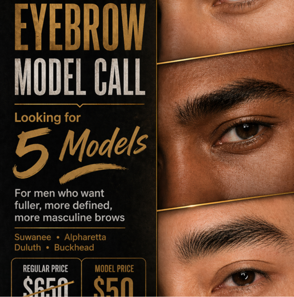 Eyebrow Man - Model at The Secret Studio in Suwanee, GA