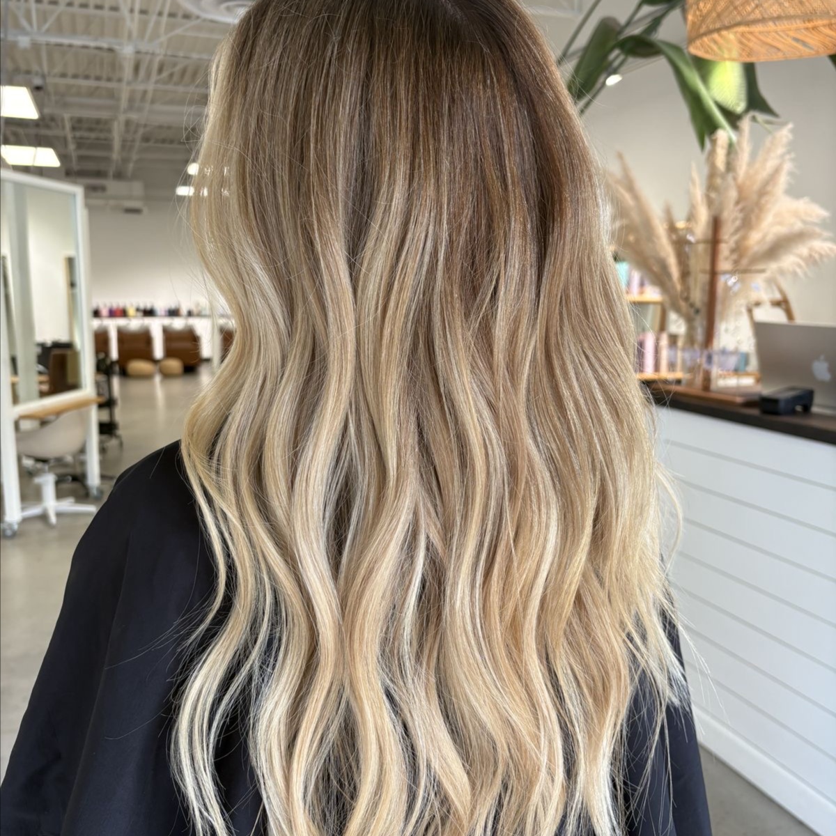 Balayage With Natural Root at All Dolled Up Beauty Bar in Stephenville, TX