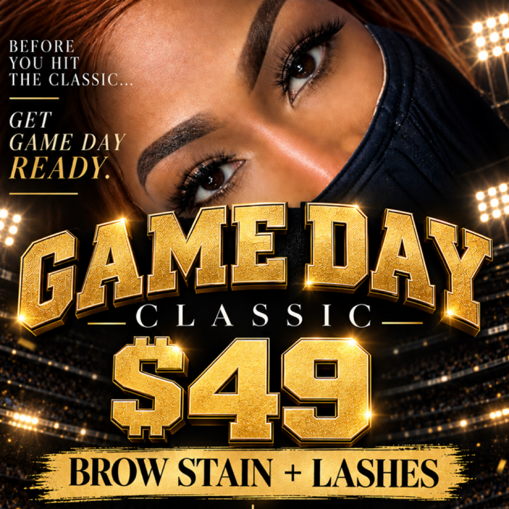 State Fair Brow Stain & Lashes 💛🏈 at ChristieDionne Brow Artistry in Dallas, TX