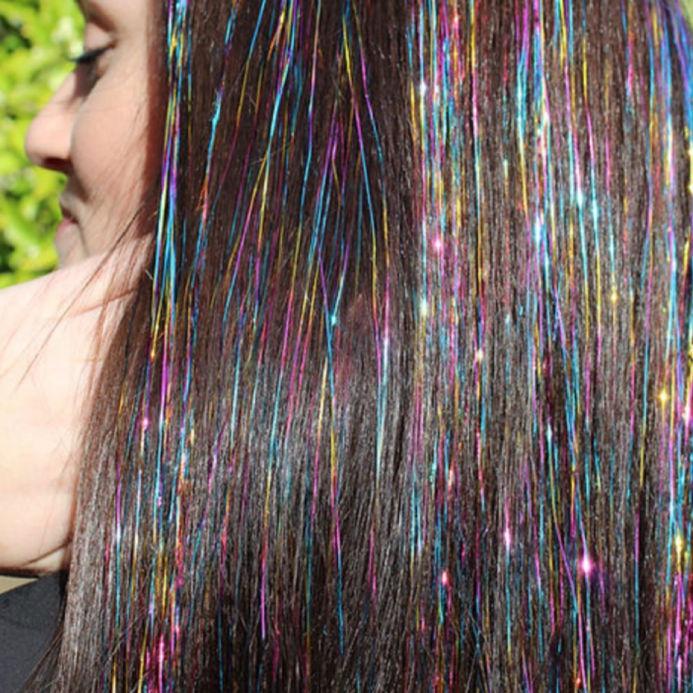 Full Head Hair Tinsel at Foils Beauty in McKinleyville, CA