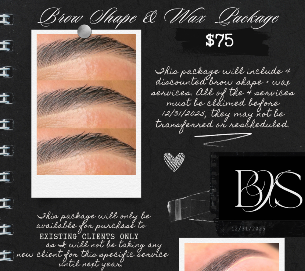 BROW SHAPE & WAX PACKAGE
