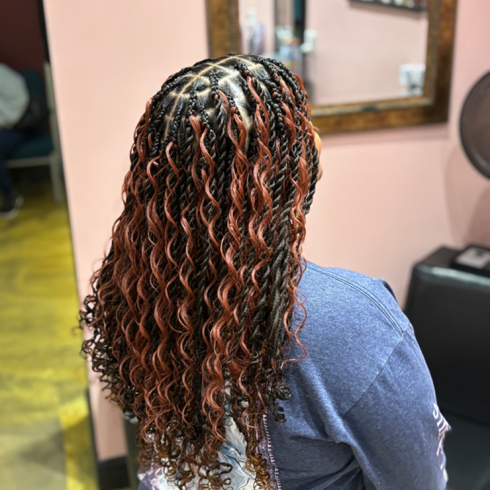 Knotless braids at Moriah’s Beauty Bar in Fayetteville, NC