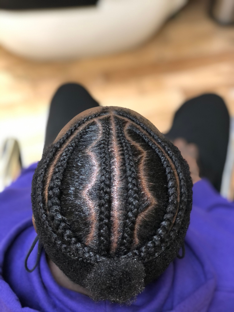 Men/boy Cornrows(PARTIAL HEAD)