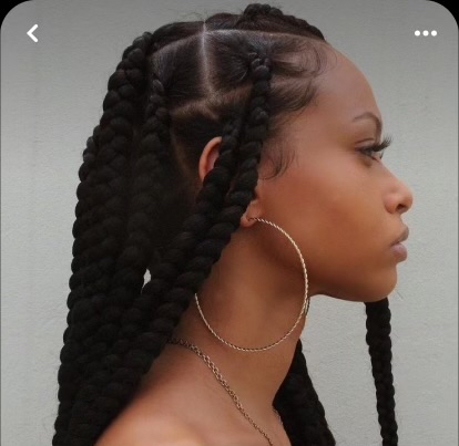 Jumbo Box Braids Natural Hair