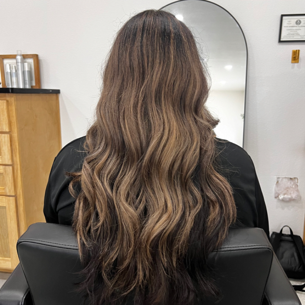 Partial Balayage Highlight at Jessica  Escoto in Lott, TX