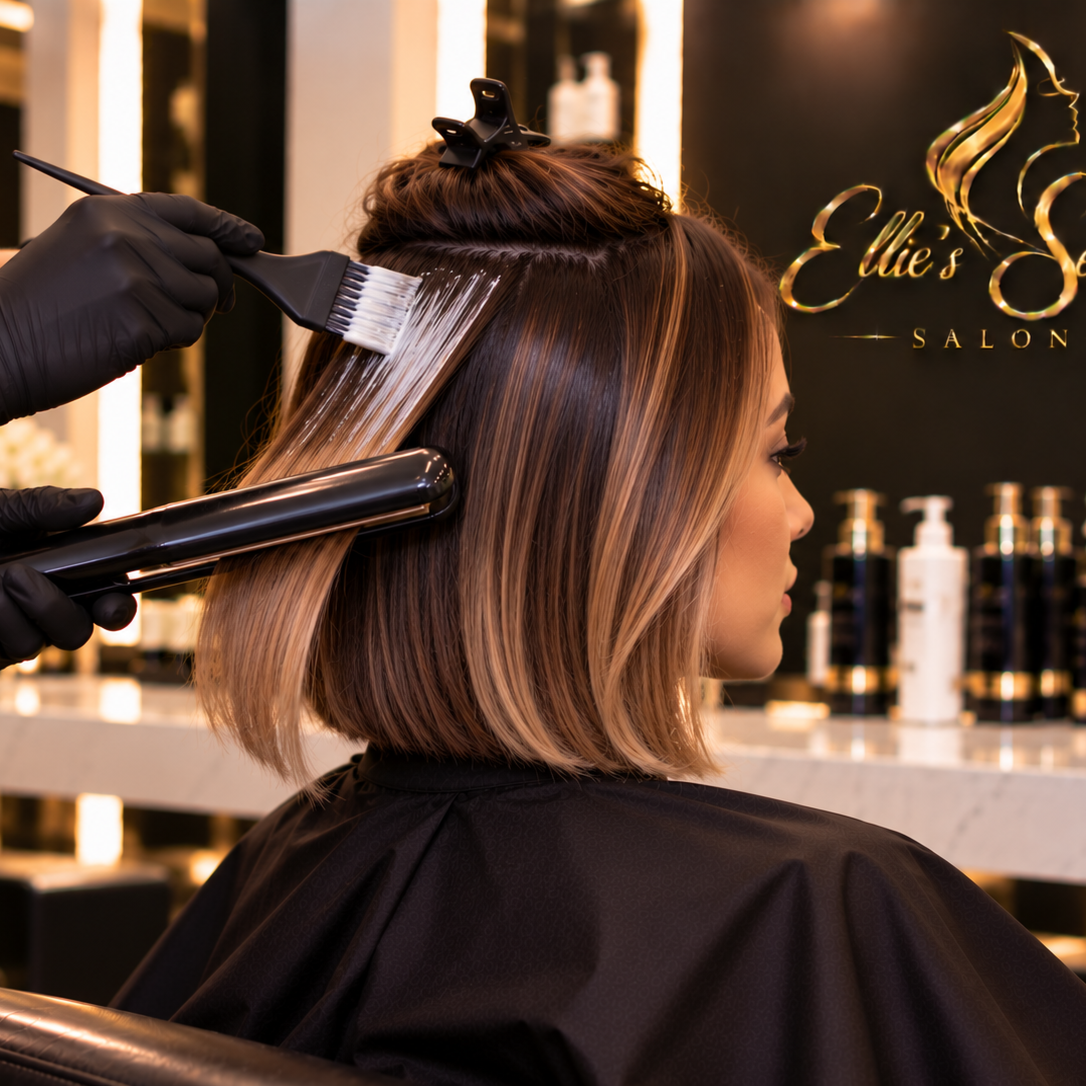 Short Hair Keratin Treatment at Ellie’s secret salon in Irvine, CA