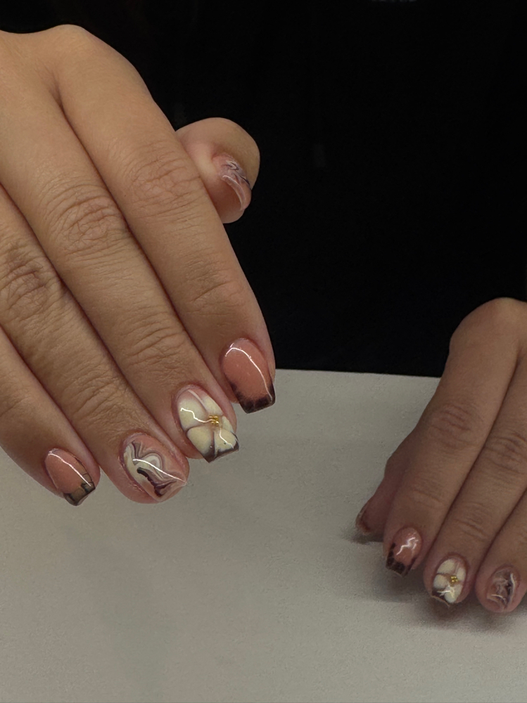 Structred Mani w/ Russian Mani