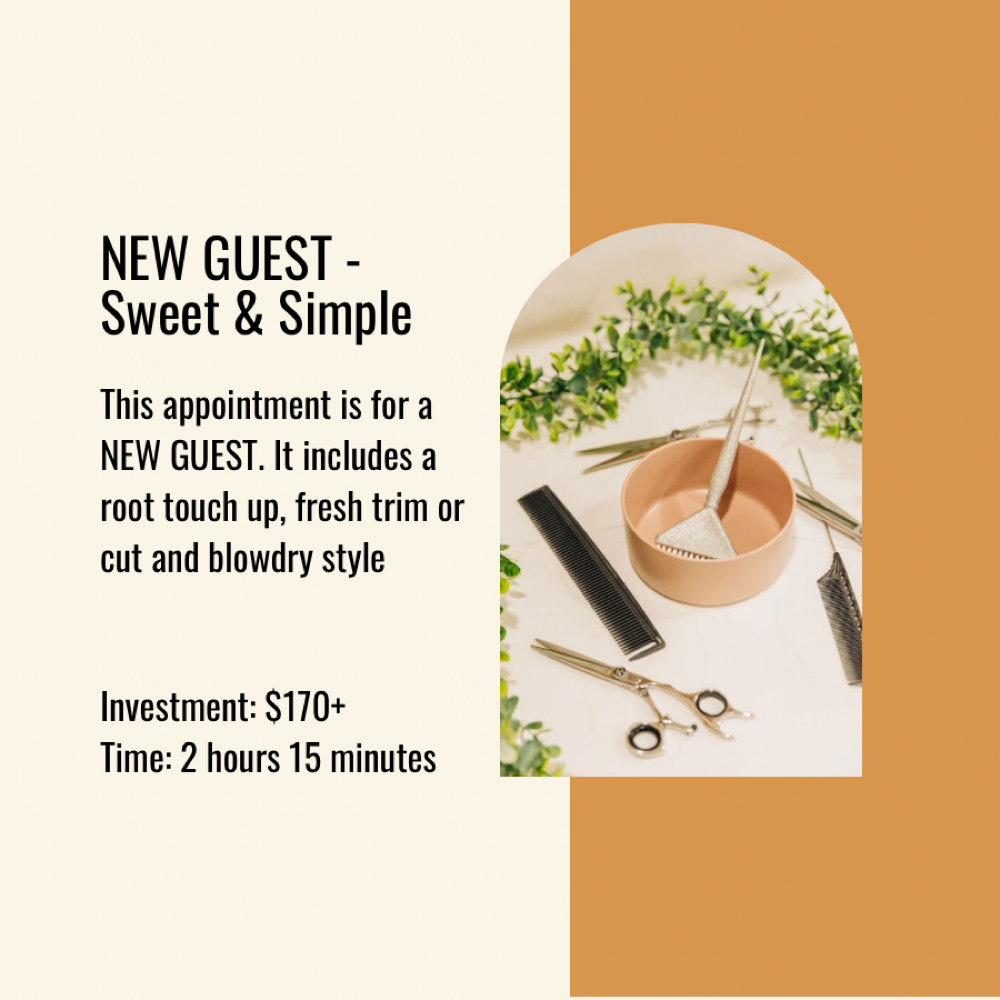 NEW GUEST - Sweet & Simple at Sunkissed Studio Salon in Palm Desert, CA