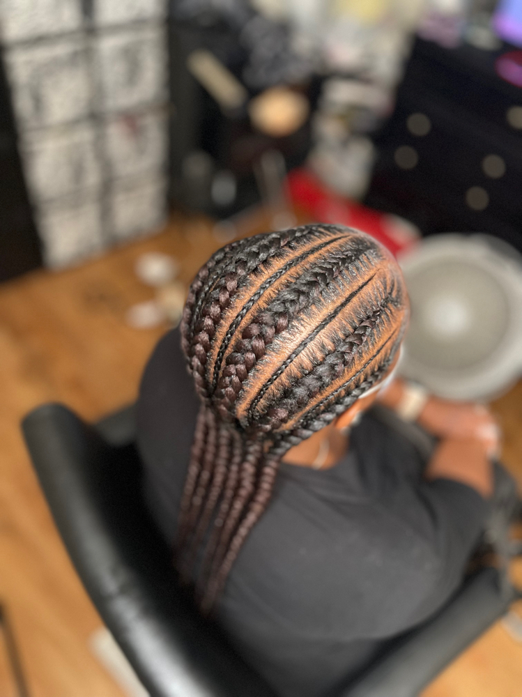 Feed In Braids To The Back