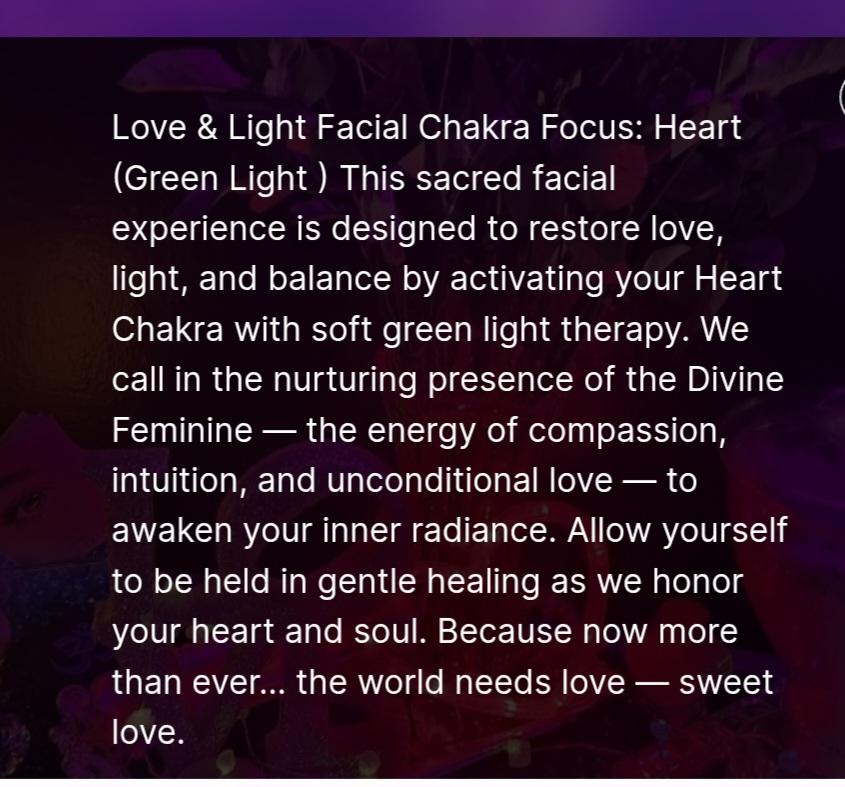 Love & Light Heart Chakra Facial